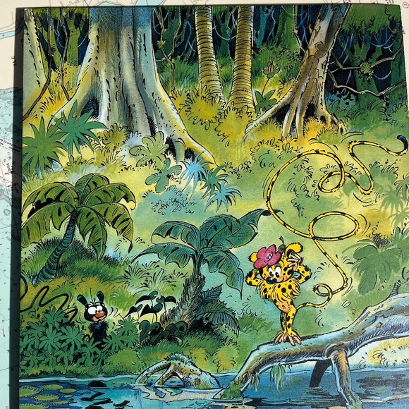 Vintage Marsupilami Jungle Plaqued Hard Board Print - Picture 2 of 7